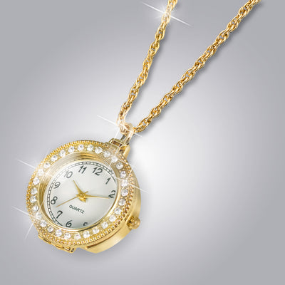Luppenkette mit Uhr