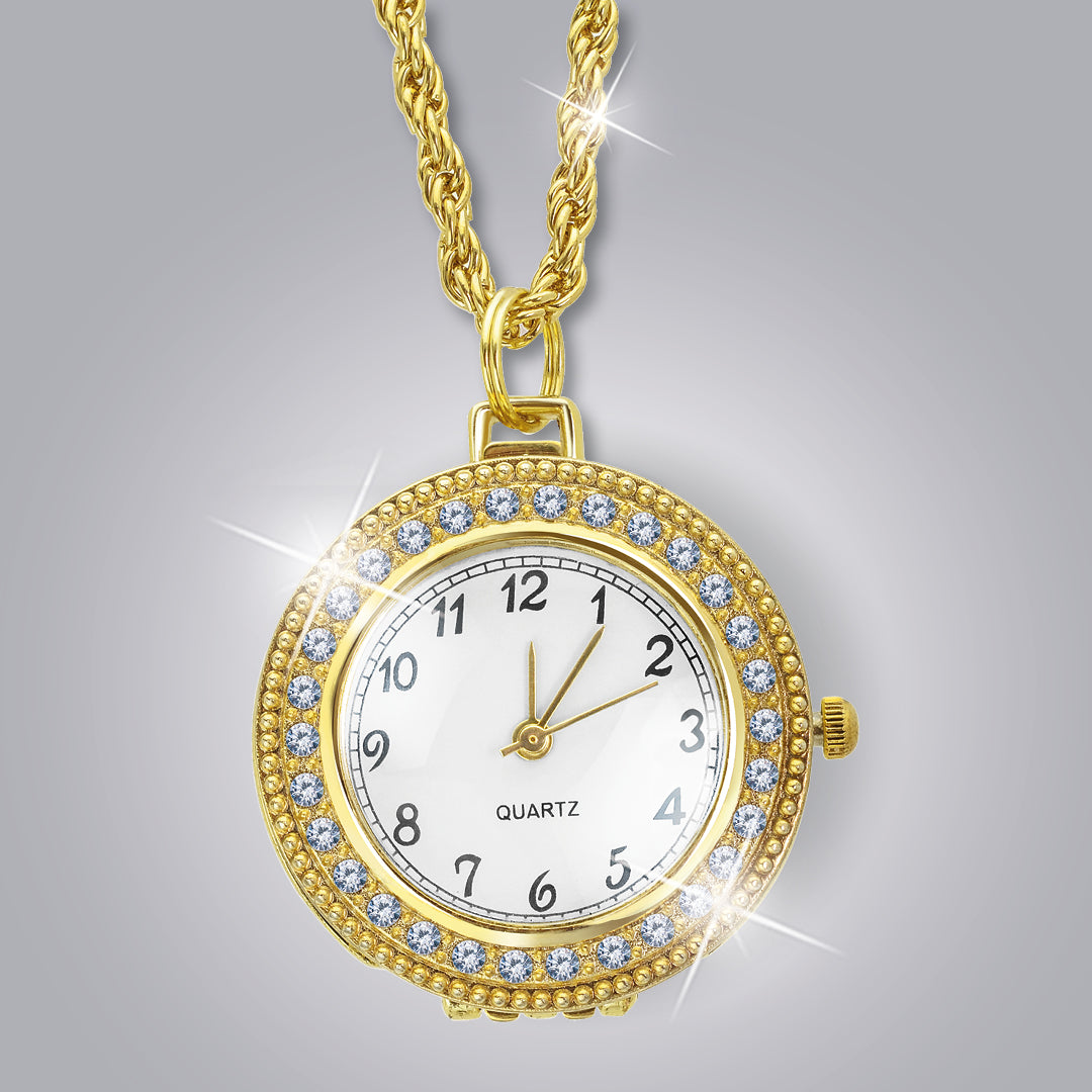 Luppenkette mit Uhr