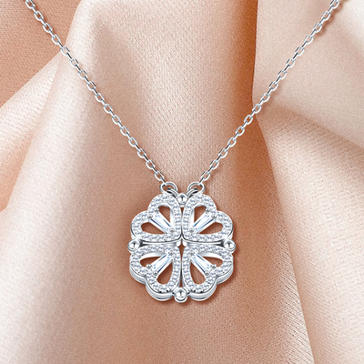 Kleeblatt-Halskette 2-in-1