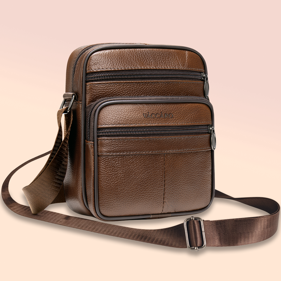 Herren Lederumhängetasche (braun)