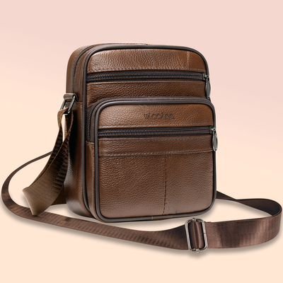 Herren Lederumhängetasche (braun)