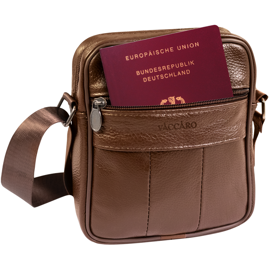 Herren Lederumhängetasche (braun)