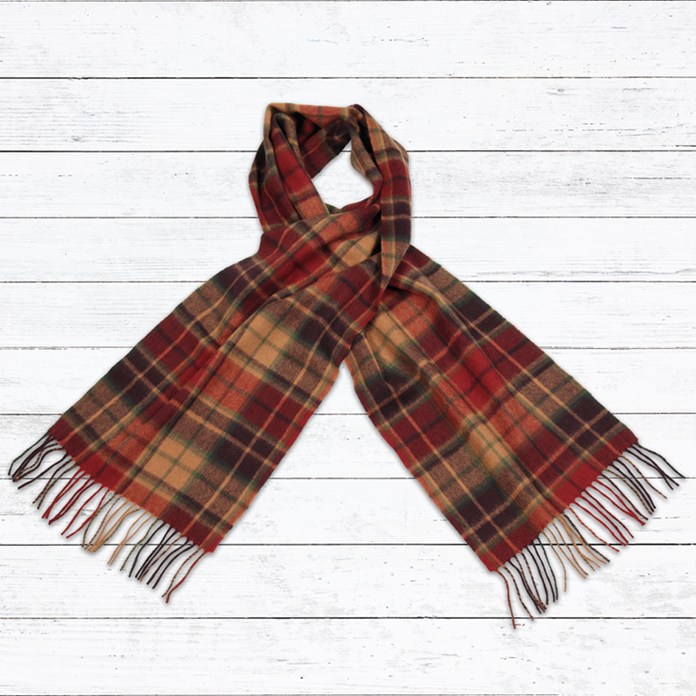 Wollschal Orange-Schwarz