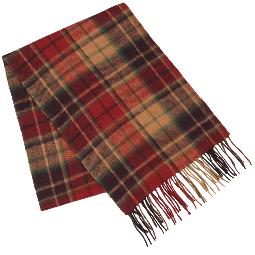 Wollschal Orange-Schwarz