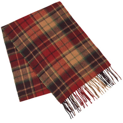 Wollschal Orange-Schwarz