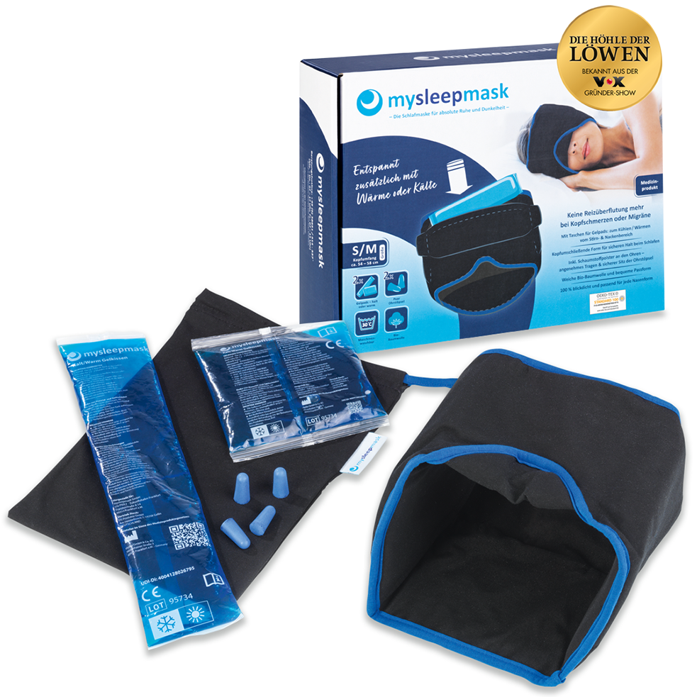 Schlafmaske mit Ohrstöpsel und Geldpads