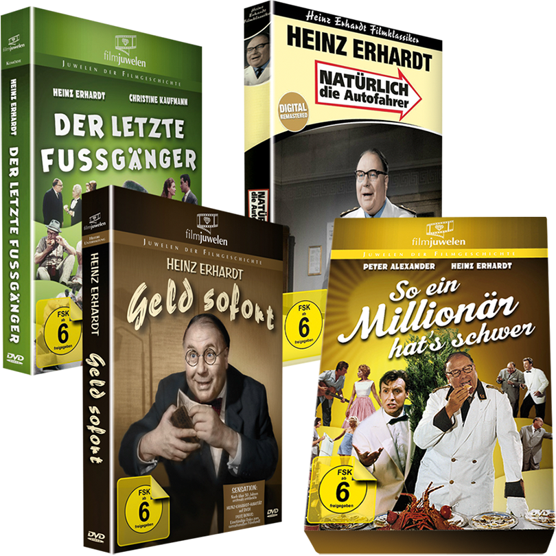 Unvergessener Heinz Erhardt - Der letzte Fussgänger, Natürlich die Autofahrer, Geld sofort, So ein Millionär hat's schwer