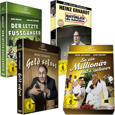 Unvergessener Heinz Erhardt - Der letzte Fussgänger, Natürlich die Autofahrer, Geld sofort, So ein Millionär hat's schwer