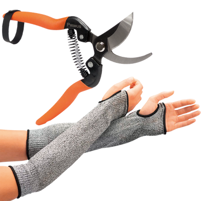 Schnittschutz-Armlinge & Schere (im Set)