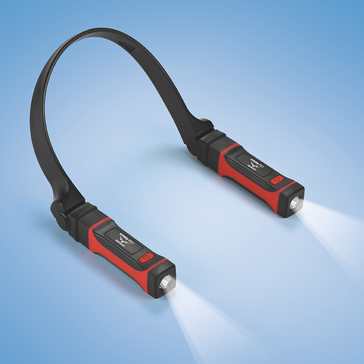 Halslampe mit abnehmbaren Magnetleuchten