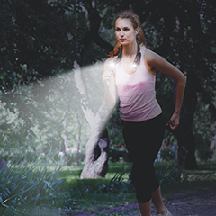 Halslampe mit abnehmbaren Magnetleuchten