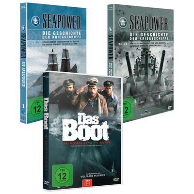 Abenteuer zur See: Das Boot (komplette TV-Serie), Seapower - Die Geschichte der Kriegsschiffe I+II