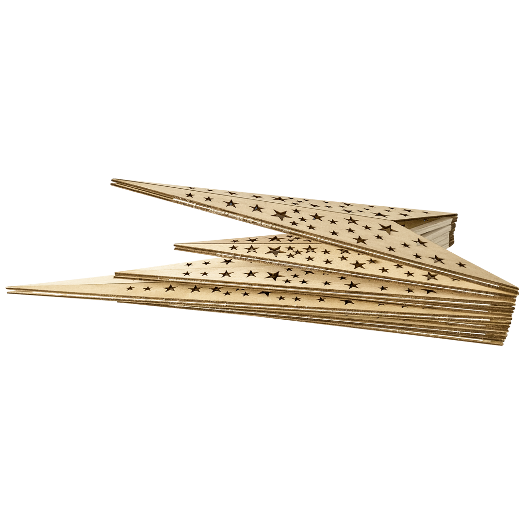 LED Faltstern "Aurora" aus Holz