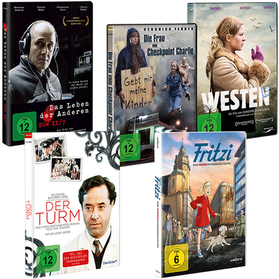 Ost-West-DVD-Edition: Das Leben der Anderen, Die Frau vom Checkpoint Charlie, Westen, Der Turm, Fritzi
