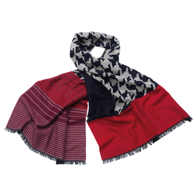 Damen-Wendeschal im Hahnentrittmuster