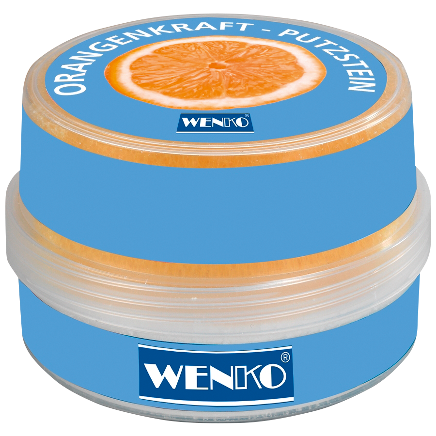 2 Orangen-Putzsteine & Nano-Kunststoffreiniger im Set