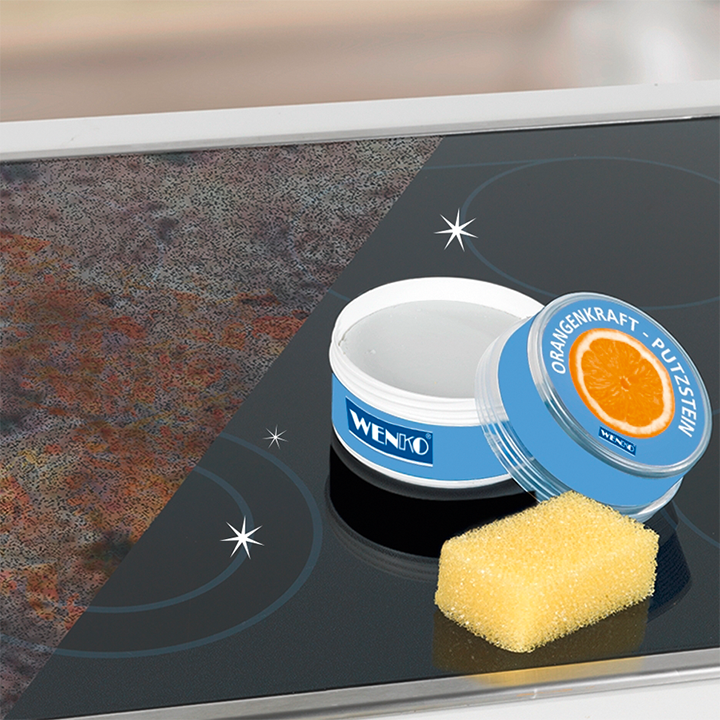 2 Orangen-Putzsteine & Nano-Kunststoffreiniger im Set