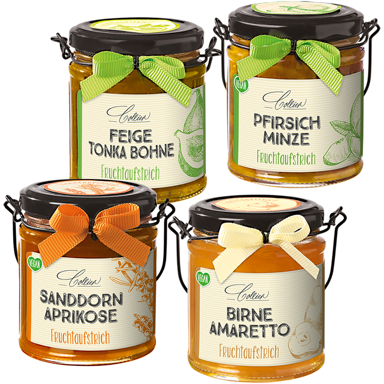 Fruchtaufstrich im Henkelglas (4er-Set)
